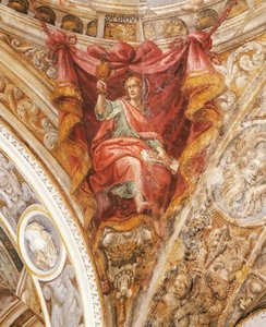 Francesco Mazzola, Parmigianino (1503-1540), Poitiersin Pyhä Hilary, fresko, San Giovanni Evangelistan kirkko, Parma tekijältä Parmigianino