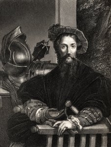 Christopher Columbus (1451-1506) (kaiverrus) tekijältä Parmigianino