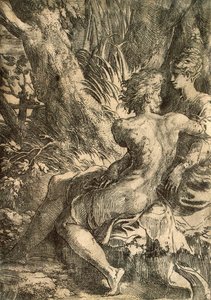Rakastajat, c1527. tekijältä Parmigianino