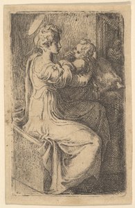 Madonna ja lapsi, 1500-luku. tekijältä Parmigianino