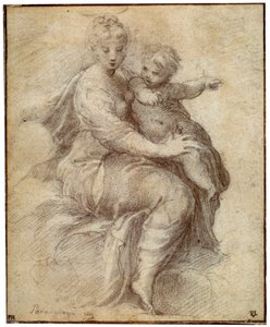 Madonna ja lapsi pilvissä, c1525 tekijältä Parmigianino