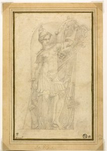 Minerva (tai Bellona) kapealla alueella tekijältä Parmigianino