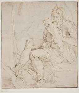 Saturnus/Kronos nielee yhden lapsistaan tekijältä Parmigianino