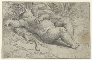 Nukkuva Amor tekijältä Parmigianino
