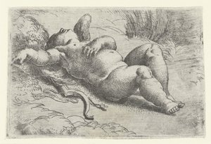 nukkuva amor tekijältä Parmigianino