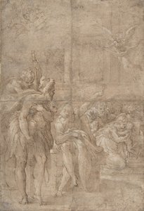 Paimenten palvonta, 1524-27. tekijältä Parmigianino