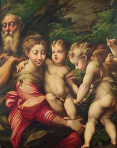 Pyhä perhe (lepää lennossa Egyptiin) 1524 tekijältä Parmigianino