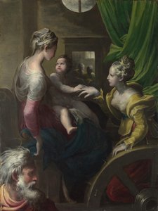 Pyhän Katariinan mystinen häät, n. 1527-1530 tekijältä Parmigianino