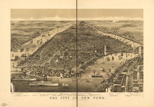New Yorkin kaupunki tekijältä Parsons and Atwater; Currier and Ives