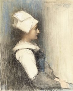 Bretoni tyttö, tekijältä Pascal Adolphe Jean Dagnan Bouveret