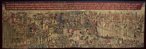 Pastranan kuvakudokset, Tournain valmistus, luultavasti Passchier Grenierin työpajasta, n. 1471 - 1475 (kuvakudos).