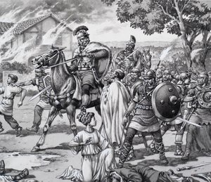Barbaarien hyökkäys Romano Britishiin