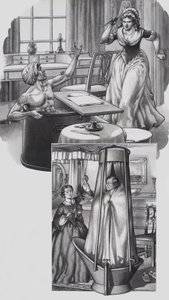 Jean Paul Marat (1743-93) und Disraeli (1804-81) von Pat (1907-95) Nicolle