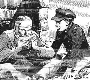 Kuvitus Charles Dickensin teokseen Suuret odotukset (kynä ja muste).