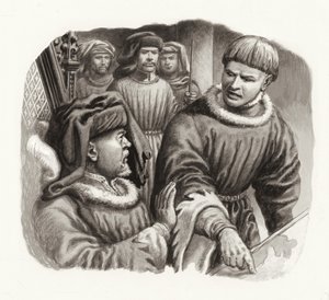 Kuningas Henrik IV ja prinssi Hal (guassi paperille)