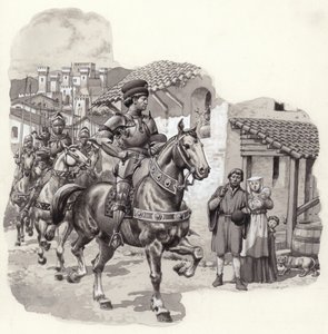 Sigismondo Malatesta, italialainen palkkasoturi (guassia paperille) tekijältä Pat (1907 95) Nicolle