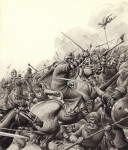 Hastingsin taistelu (guassi paperille)