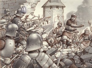 Rodoksen piiritys vuonna 1522 (guassi paperille)