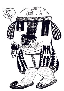 Cool Cat, 2014 (muste ja öljy)