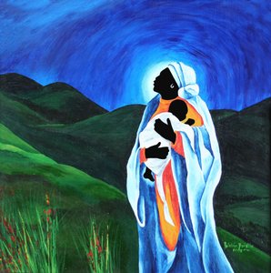 Madonna ja lapsi - Toivo maailmalle, 2008 (akryyli puulle)