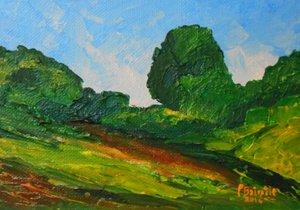 Plaisance-ympäristö, 2016 (akryyli taululla) tekijältä Patricia Brintle
