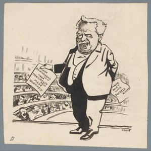 Saksan tiukka kohtelu Enemmän oikeudenmukaisuutta, enemmän ihmisyyttä, enemmän hyvyyttä / mutta ei Saksalle (otsikko esineessä) tekijältä Patricq Kroon (signed by artist)