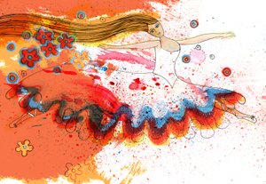 Ballerina, 2025 (akryyli; digitaalinen) tekijältä Patrizia La Porta
