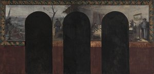 Skizze für das Büro des Präfekten im Pariser Rathaus: Die Ankunft einer Brieftaube - Pflege der Verwundeten