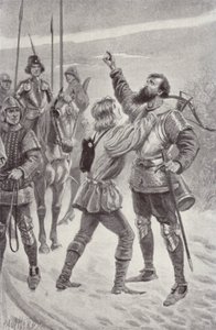 Kuvitus Charles Readen luostarille ja tulisijalle (litho) tekijältä Paul (after) Hardy