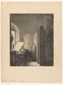 Rembrandtin etsaus studiossaan Rembrandt dance son studio