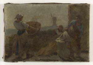 Vehnän historia: Le Criblage: Dombasle-kadun koulun luonnos: luonnos rue Dombaslen koulua varten. tekijältä Paul Albert Baudouin