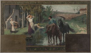 Arcueil-Cachanin kaupungintalon luonnos: Arcachil Arcachil: Juomakaukalo