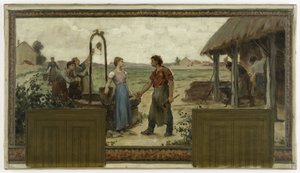 Saint-Maur-des-Fossésin kaupungintalon luonnos: Les fiançailles, 1883 (öljy kankaalle).