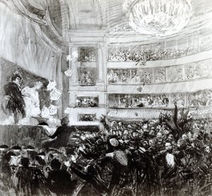 Hernanin taistelu Comedie Francaisessa 25. helmikuuta 1830, 1909