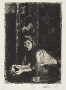 Nainen maljakon kanssa, 1894 tekijältä Paul Albert Besnard