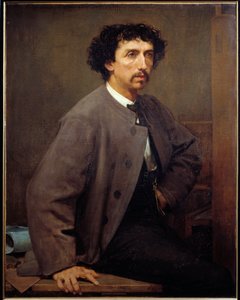Charles Garnierin muotokuva, ranskalainen arkkitehti (1825 - 1898). Paul Baudryn maalaus (1828-1885)