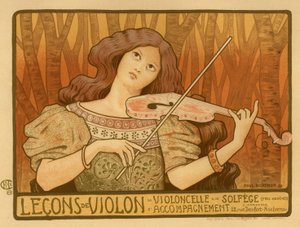 Viulutuntien juliste, 1898