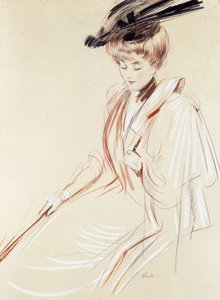 Naisen muotokuva, tekijältä Paul Cesar Helleu