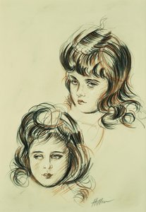 Kaksi tutkimusta Ellenistä, taiteilijan tyttärestä, tekijältä Paul Cesar Helleu