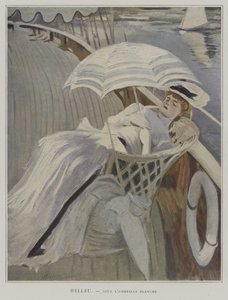 Valkoisen sateenvarjon alla tekijältä Paul Cesar after Helleu