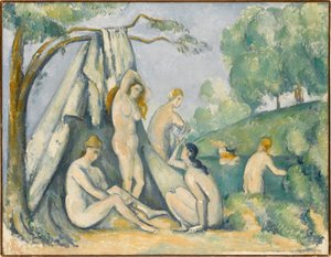 Uimarit teltan edessä (Baigneuses devant la tente) tekijältä Paul Cézanne