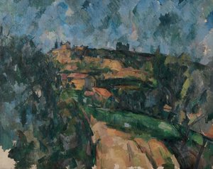 Tien mutka Chemin Des Lauvesin huipulla tekijältä Paul Cézanne