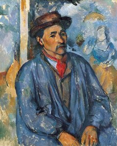 Mies sinisessä puserossa tekijältä Paul Cézanne
