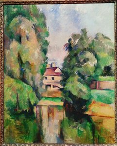 Mylly joen varrella (öljy kankaalle) tekijältä Paul Cézanne