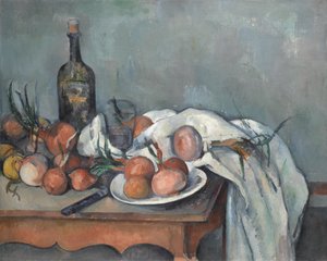 Asetelma sipuleista tekijältä Paul Cézanne