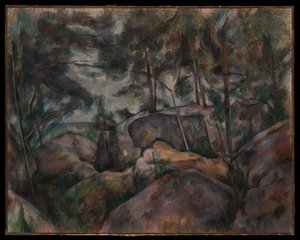 Kallioita Fontainebleaussa tekijältä Paul Cézanne