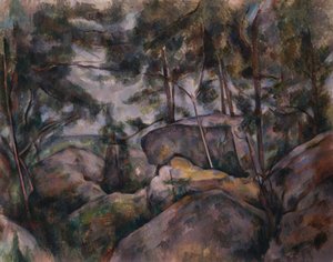 Kiviä metsässä tekijältä Paul Cézanne