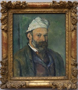 Omakuva. Paul Cezannen (1839-1906) maalaus, öljy kankaalle noin 1880. Ranskalainen taide tekijältä Paul Cézanne