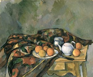 Teekannullinen asetelma (öljy kankaalle) tekijältä Paul Cézanne