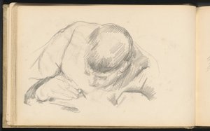 Taiteilijan poika kirjoittamassa, n.1887 (grafiitti). tekijältä Paul Cezanne